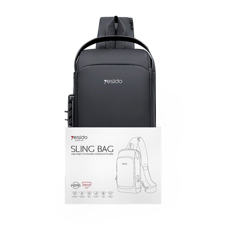yesido20wb4620sling20bag_1758982398339306315378.jpg Yesido Wb46 Sling Bag - Image 1