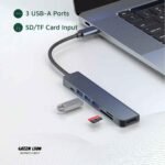 Green Lion 7-in-1 USB-C Hub - Gray - Image 2