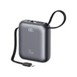 USAMS 35W 10000mAh Power Bank with Built-in Type-C & Lightning Cables