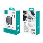 USAMS 35W 10000mAh Power Bank with Built-in Type-C & Lightning Cables - Image 2